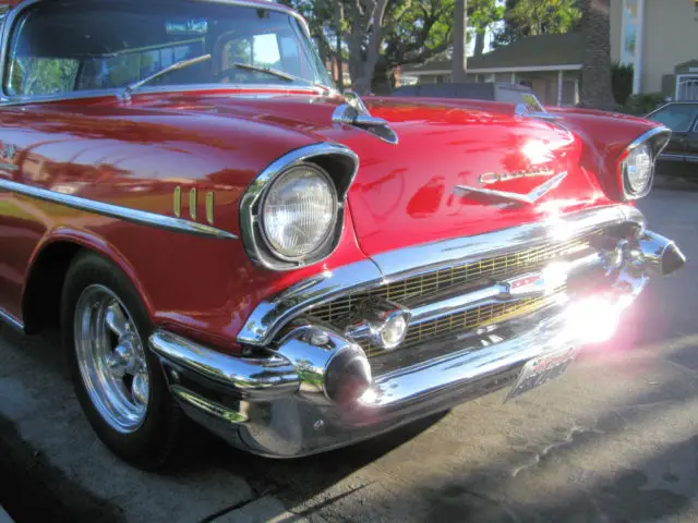 1957 chevy nomad red stroker auto show winner bel air fuel injection