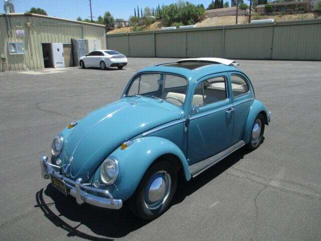 1963 vw beetle, factory ragtop sunroof, excellent, rust free california bug