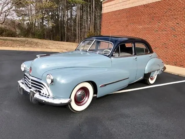 1946 oldsmobile ninety-eight blue,light 257ci inline 8 automatic