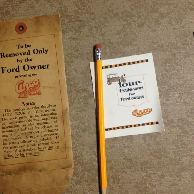 model t ford anderson manifold ,timer, anco booklets. free shipping.good shape