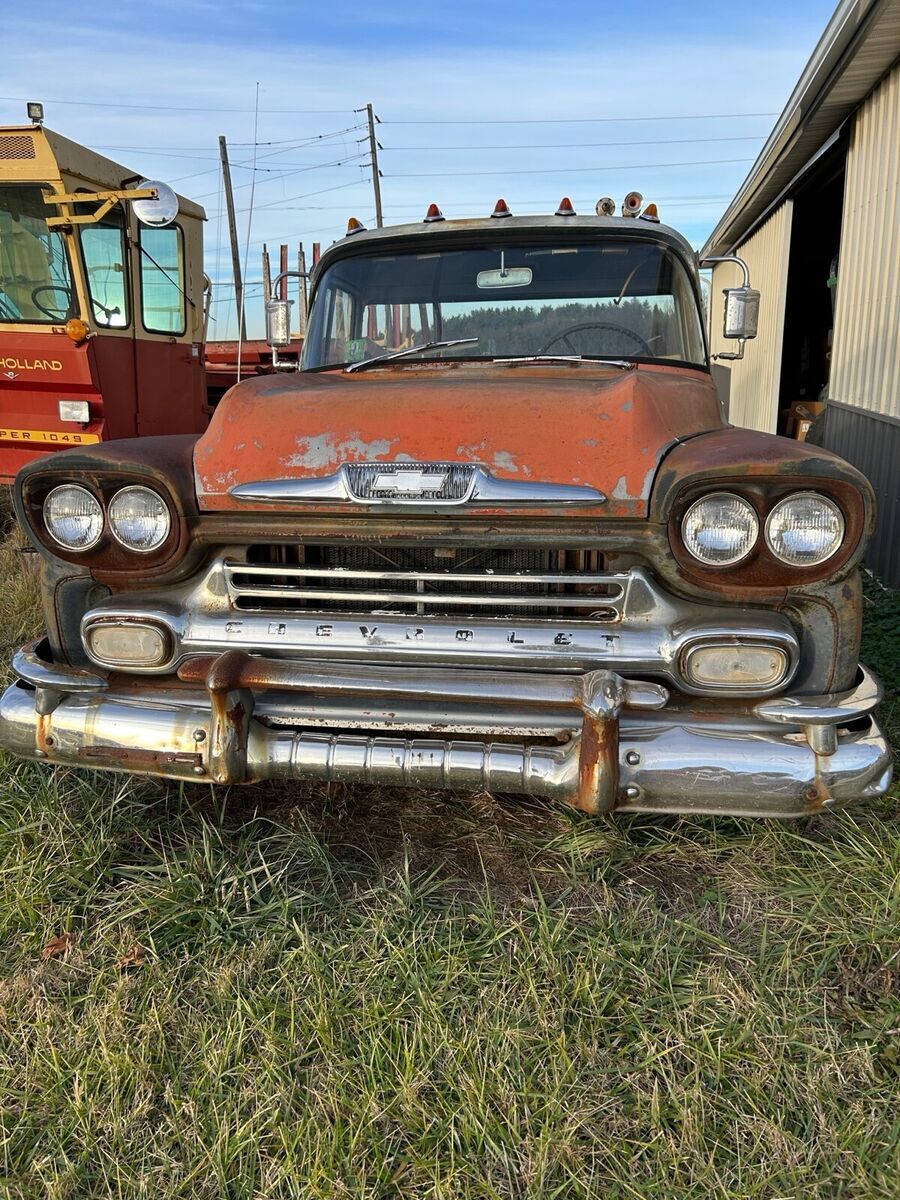 1958 chevrolet cameo carrier grey rwd manual