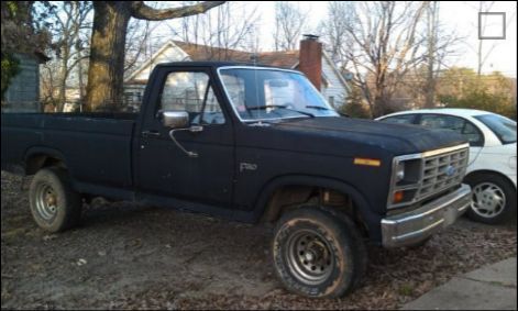1984 ford truck 4x4 long bed,blue,manual