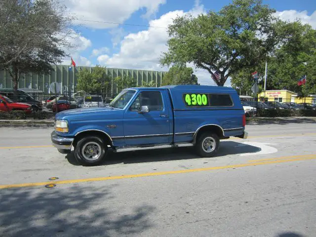 1992 ford f150 short bed with topper clean fl pick up cold a/c no reserve