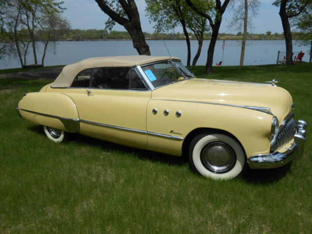 1949 buick super 56 c convertible -restored / sequoia creme/nice