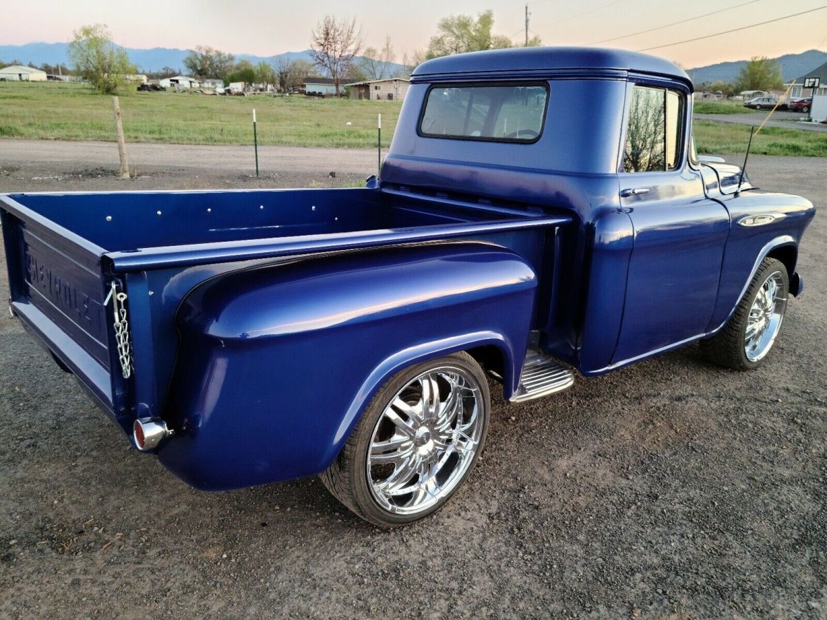 1957 chevrolet 3100 pickup blue rwd automatic