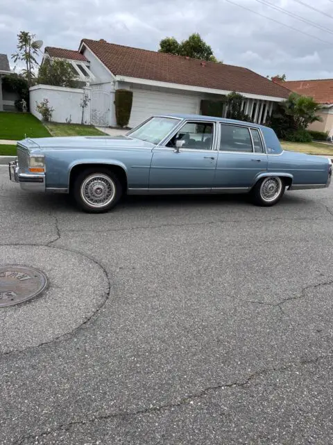 1987 cadillac brougham sedan blue rwd automatic