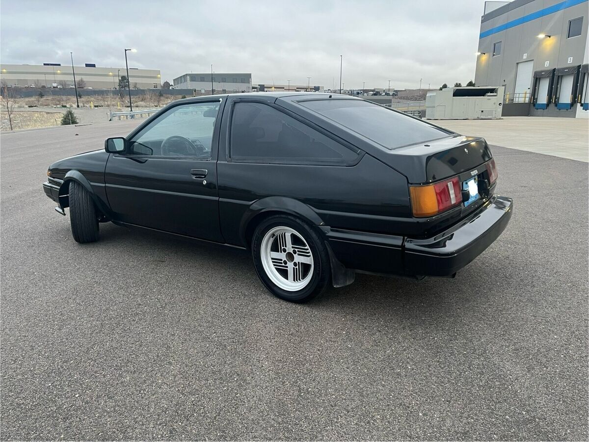 1985 toyota corolla black sport gt-s