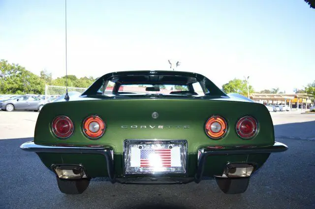 1970 chevrolet corvette coupe green manual 0
