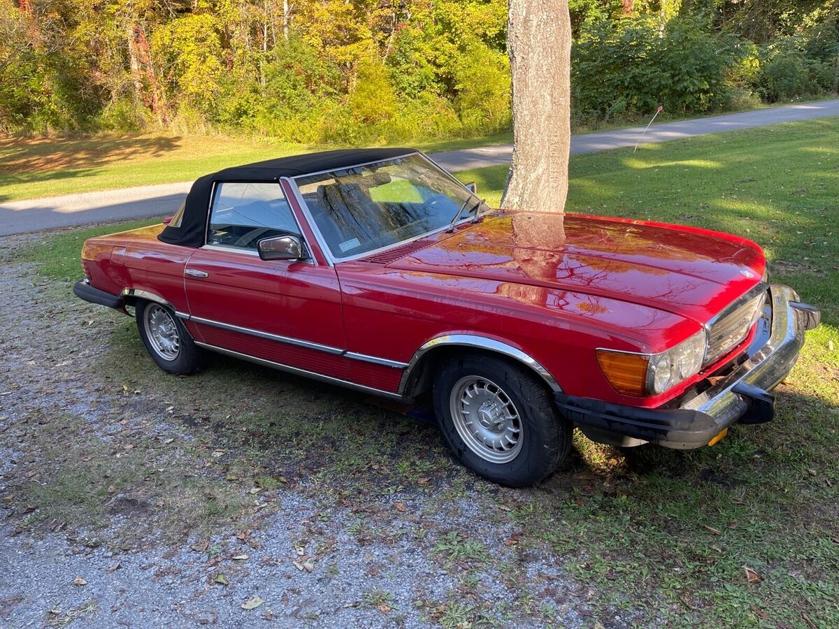 1985 mercedes-benz 300-series red rwd automatic sl