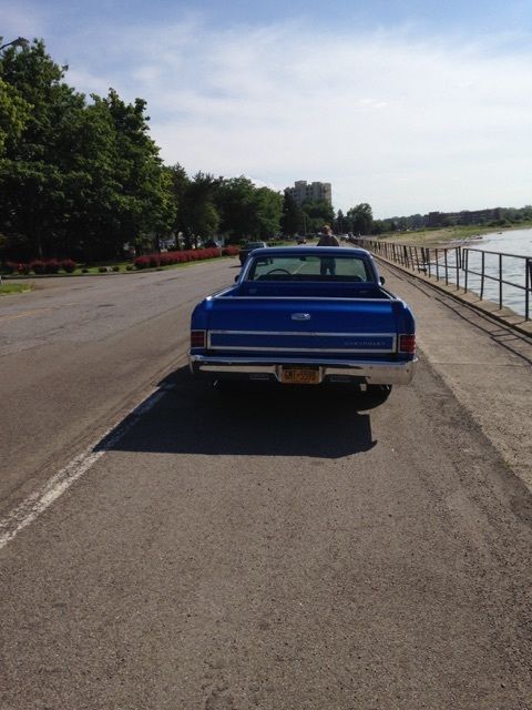 1967 chevy royal blue/chrome el camino (factory air conditioning, rebuilt 350)