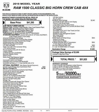 2019 ram 1500 big horn