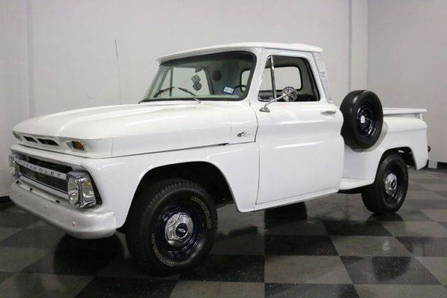 1965 chevrolet c10 stepside 52885 miles white pickup truck 383 stroker v8 4 spee