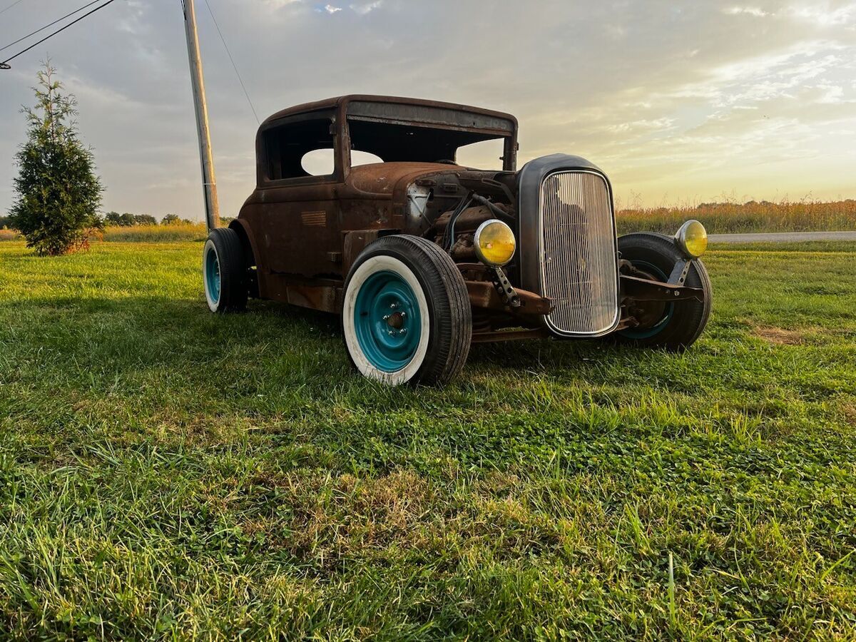 31 plymouth chopped top 3 window coupe period build 57 olds chassis v8 automatic