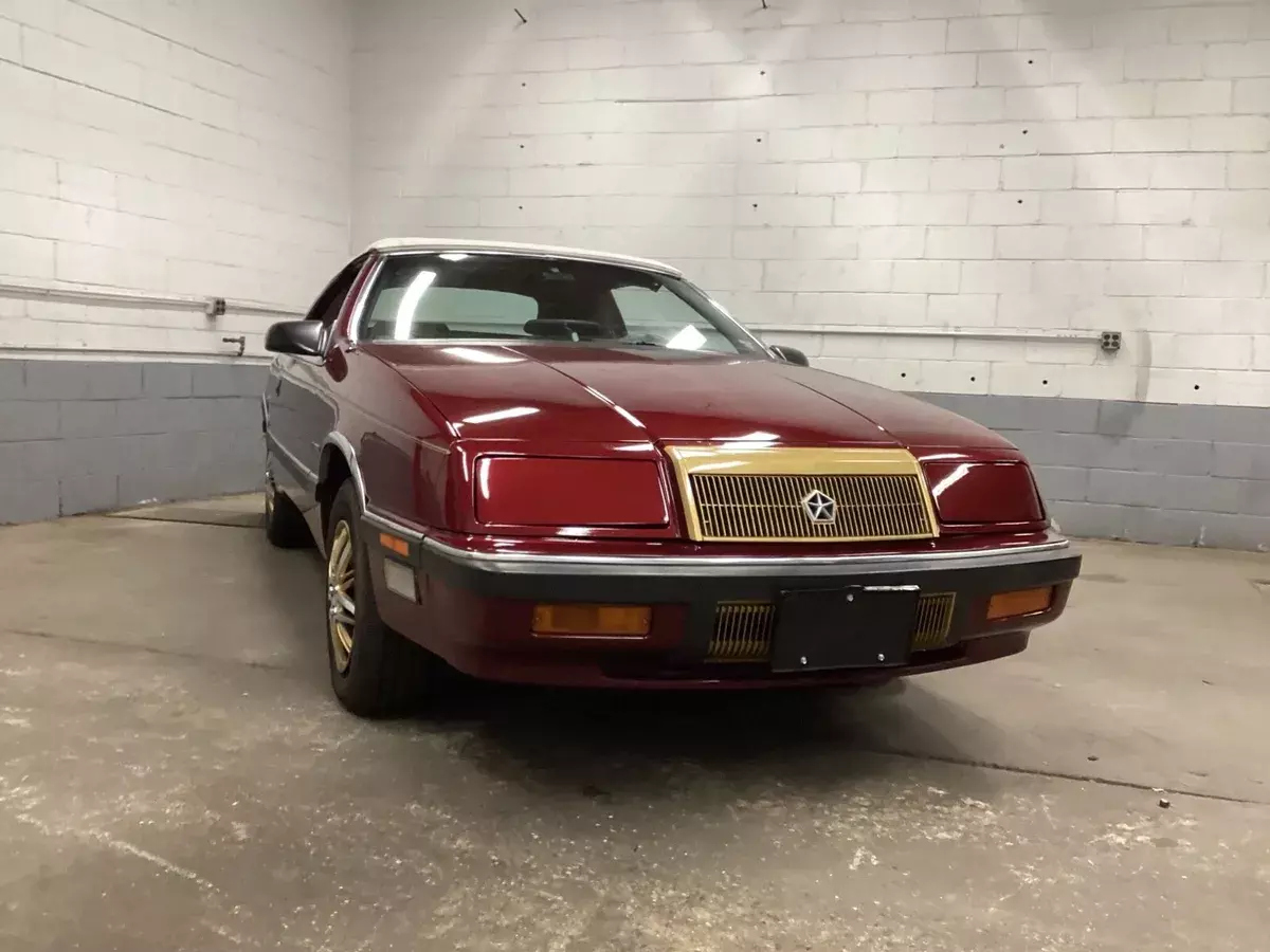 1988 chrysler lebaron convertible red fwd automatic premium