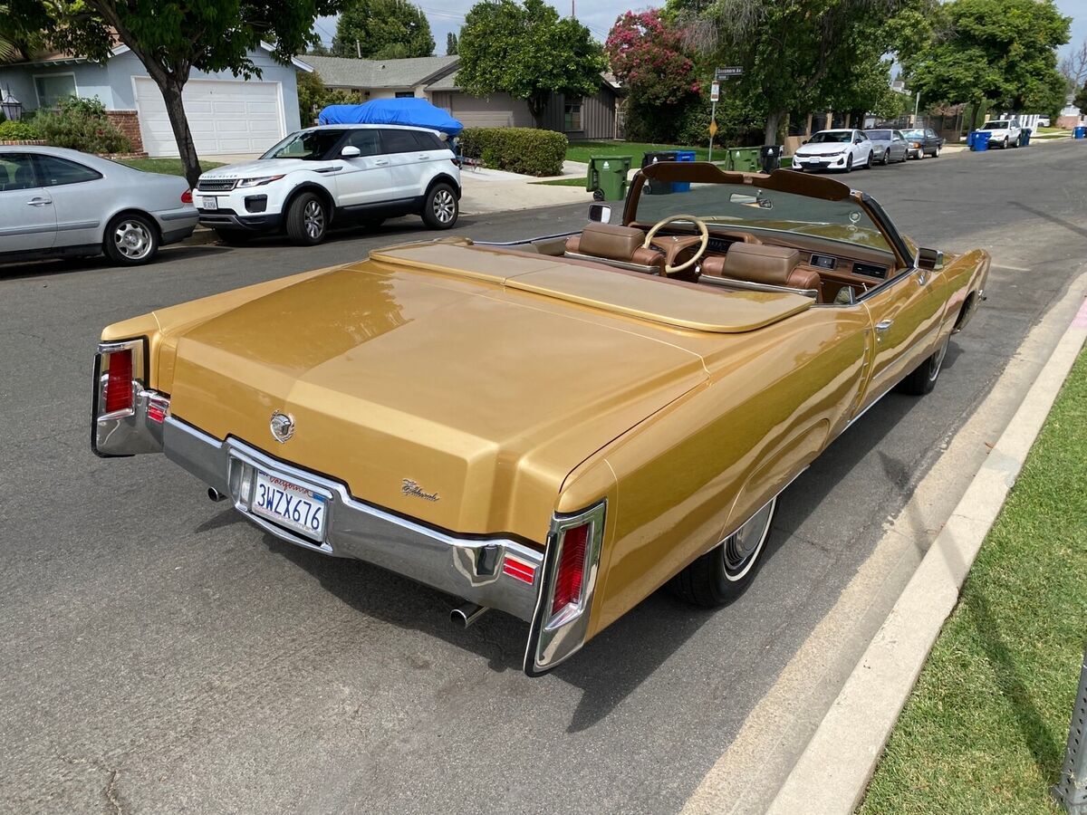 1972 cadillac eldorado convertible brown fwd automatic