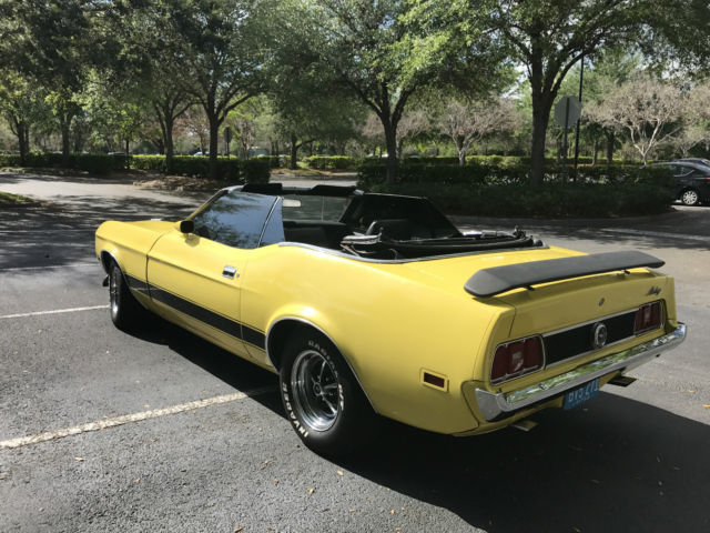 rare 1973 mustang convertible 351 cleveland mach 1 styling!! new buy it now