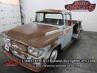 1958 silver runs drives body interior vgood reno truck!