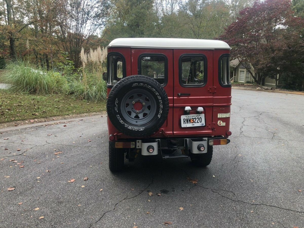 1980 toyota land cruiser suv red 4wd manual fj43
