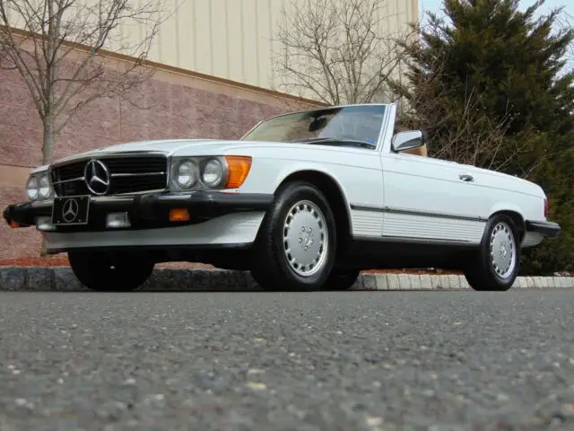 1988 mercedes-benz 560sl white/palomino 46,602 miles low reserve