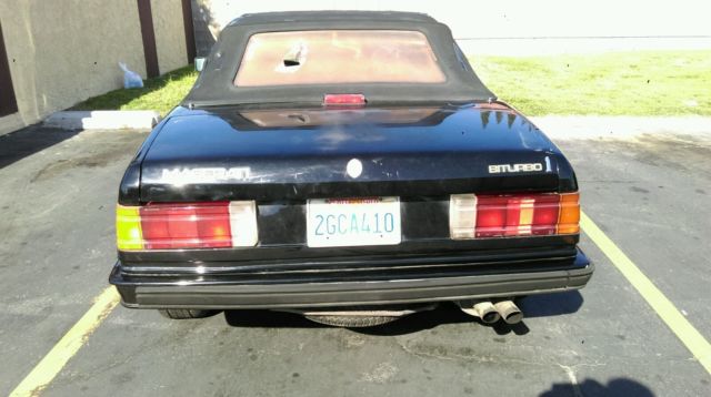 1987 maserati biturbo spyder zagato convertible fuel injection, 5 speed