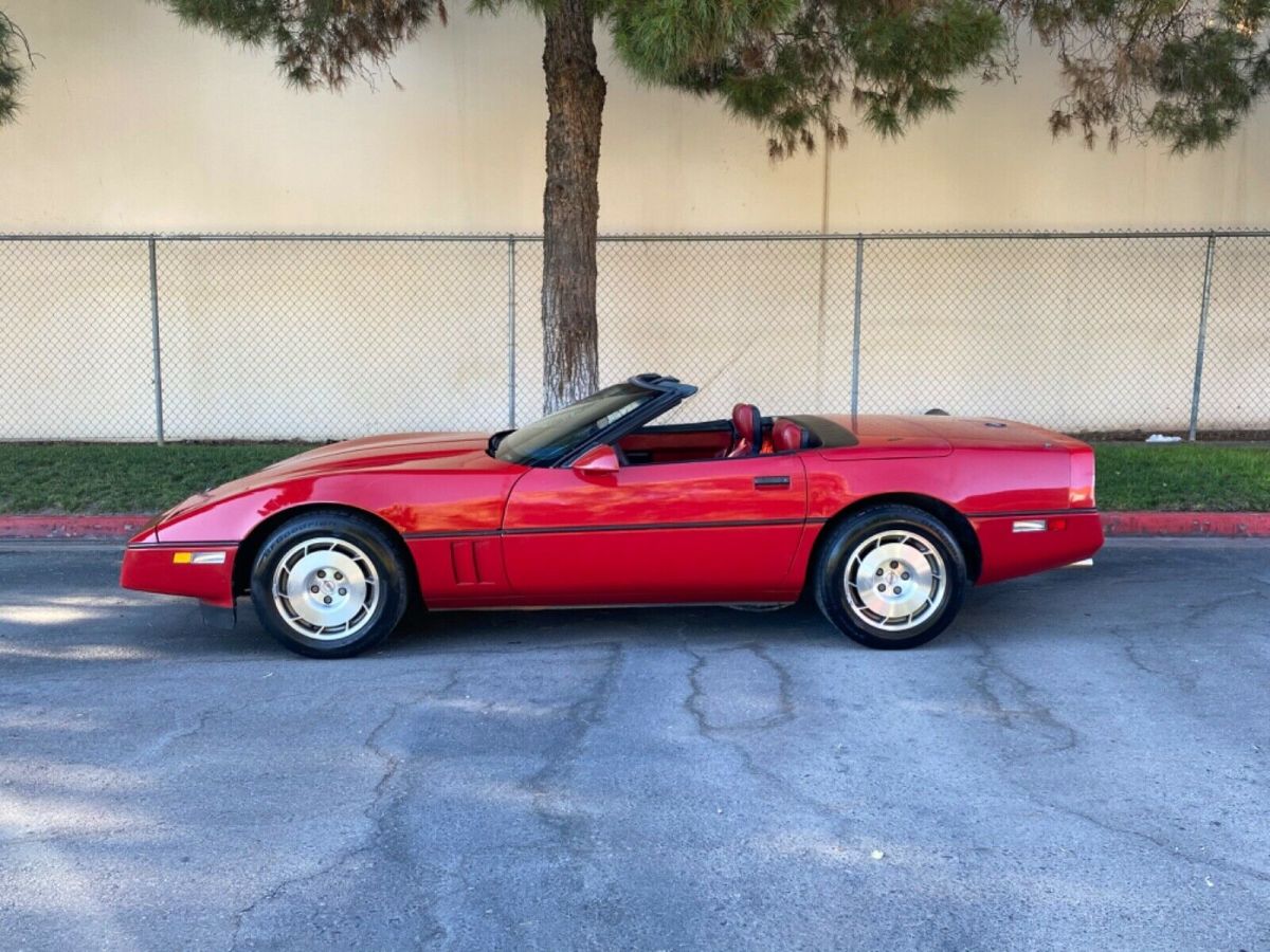 1987 chevrolet corvette convertible red on red 78k miles runs great