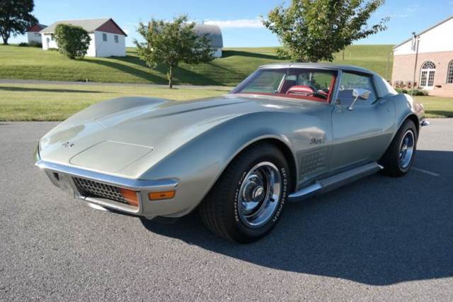 1972 chevrolet corvette *rarepewter/red*facta/c*ps*pb automatic v8 gasoline