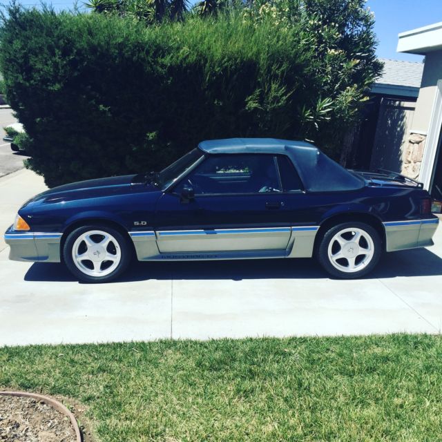 1989 ford mustang gt convertible 2-door 5.0l 5 speed, original rust free!