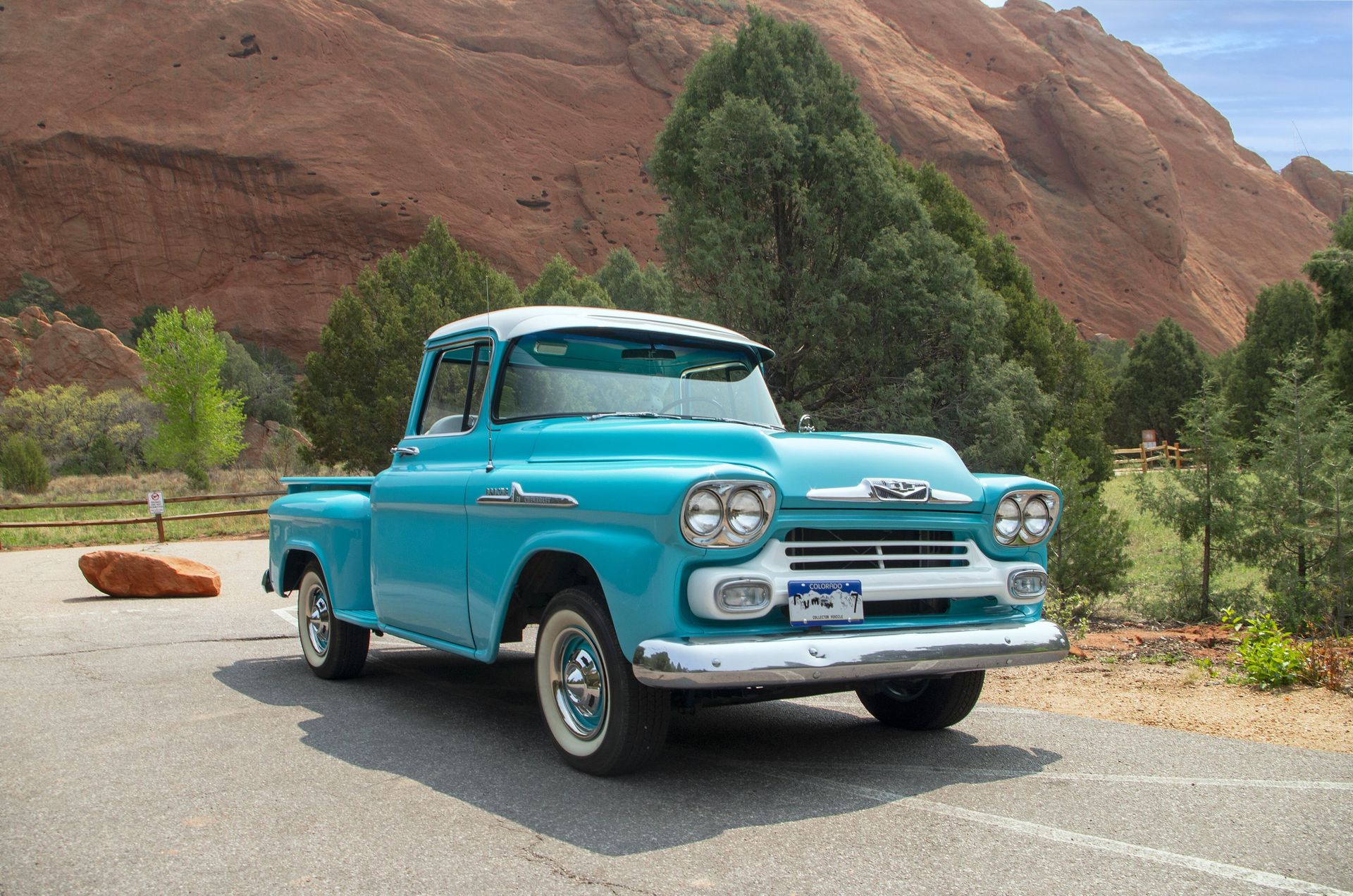 1958 chevrolet 3100 apache custom cab stepside pickup with factory v8