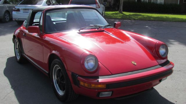 1986 porsche 911 carrera targa orig paint coa matching #'s, rust free