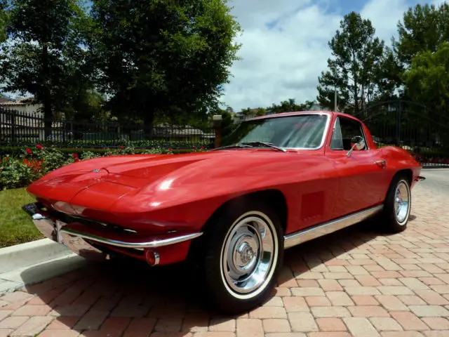pristine california 1967 rally red #s matching corvette coupe