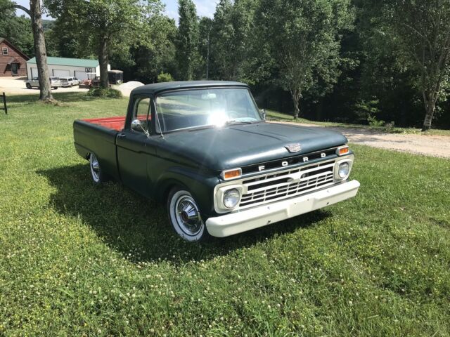 two 1966 ford f-100 trucks lowered power steering air conditioning