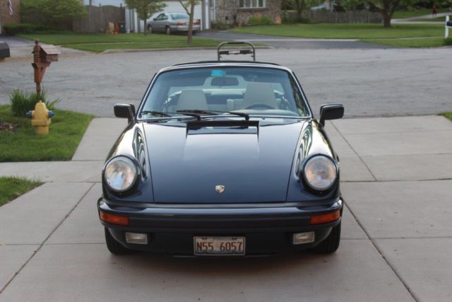1988 porsche 911 carrera targa-2 door mint condition marine blue metallic