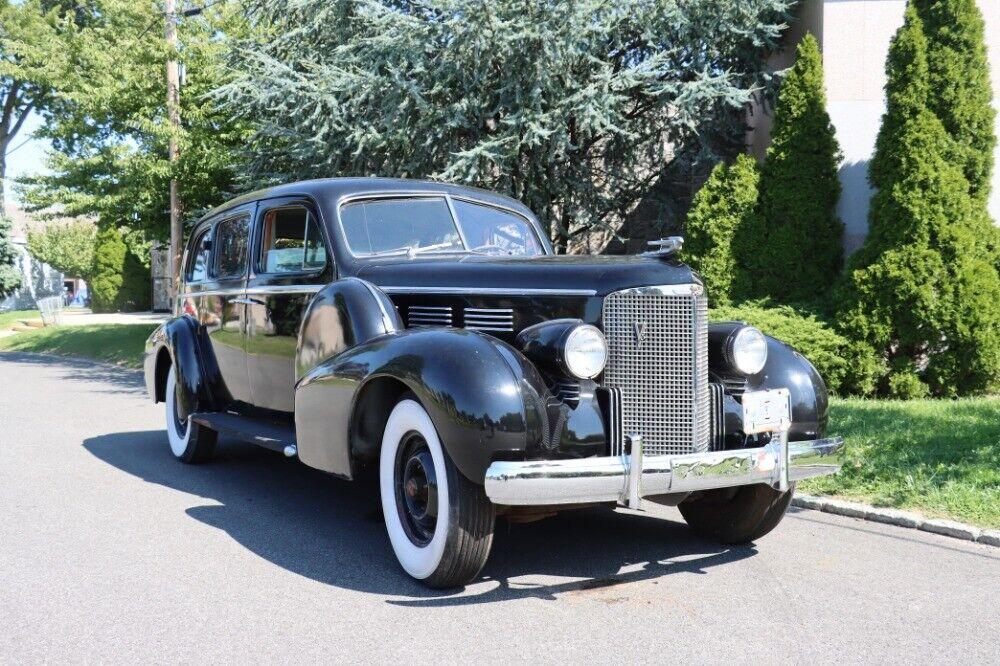 1938 cadillac series 75 black with light blue cloth upholstery