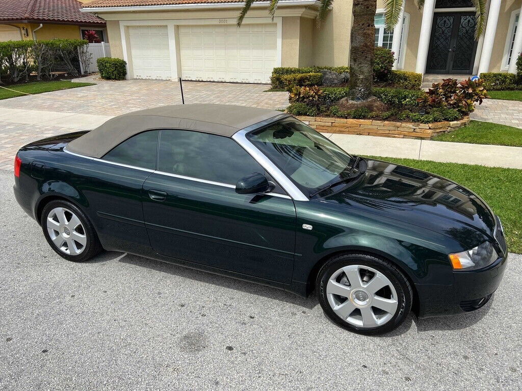 2004 audi a4 1.8t convertible! green over tan! 41k miles! video in description