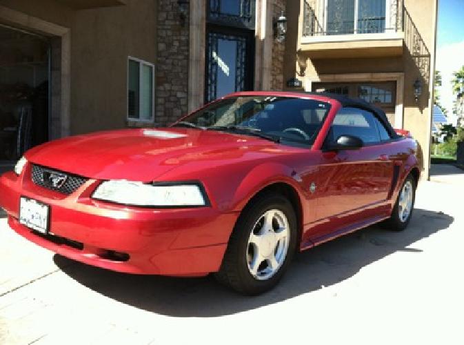 obo 1999 ford mustang convertible - red - (fallbrook, ca in fallbrook, ca