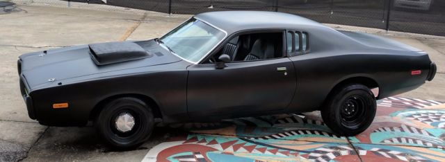 1973 dodge charger se black on black, classic muscle car with attitude