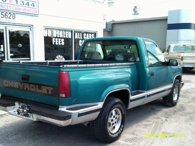 no reserve! original 93 chevy shorty stepside 5.0 v8-cold a/c-solid florida