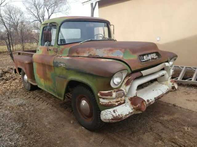1955 gmc shortbed patina starts runs