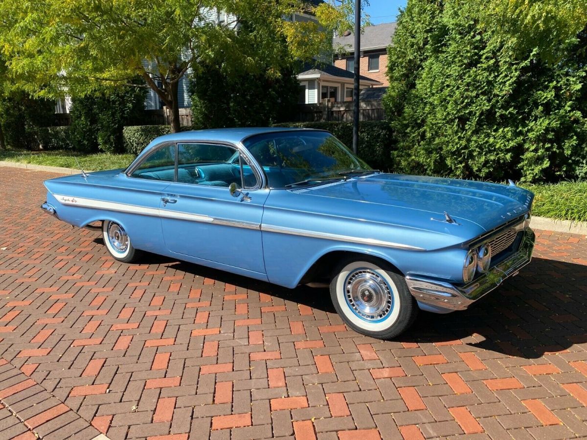 1961 chevy impala 348 tri power solid car. rebuilt engine rare color