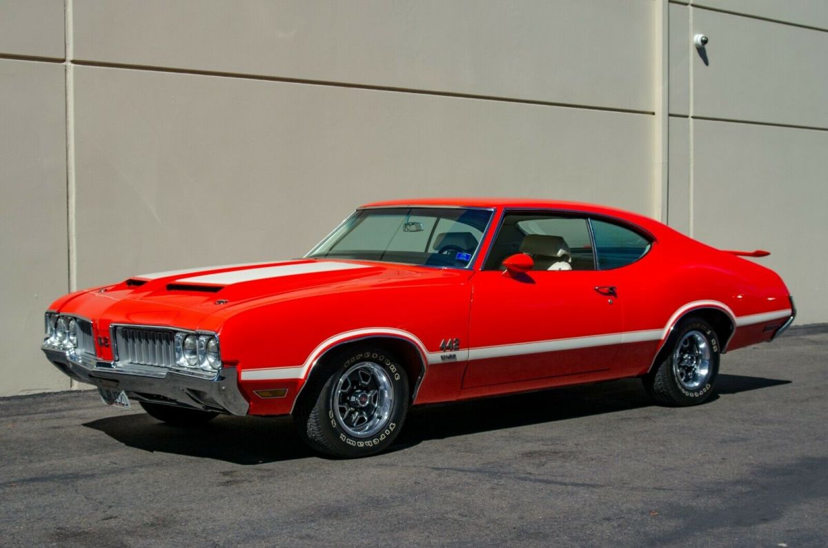 olds 442 w30 4 speed rallye red, not a clone