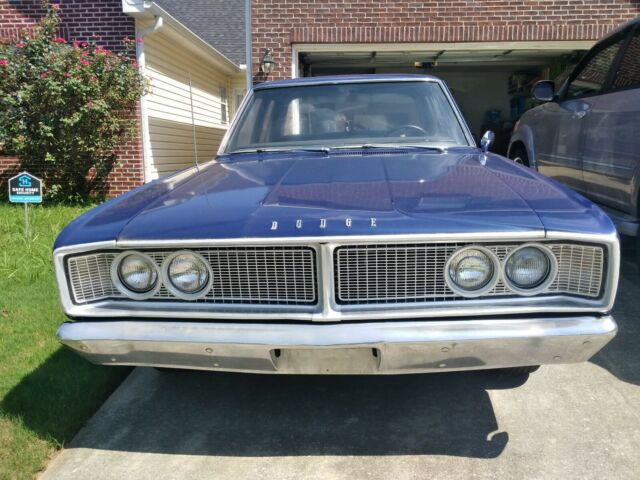blue 1966 dodge coronet 440, 4-door sedan, good condition