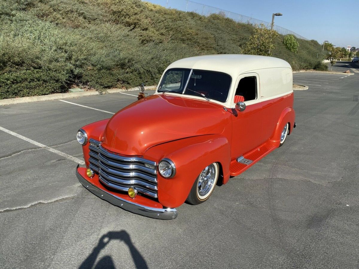 1952 chevrolet delivery 28121 miles orange panel 4-speed automatic