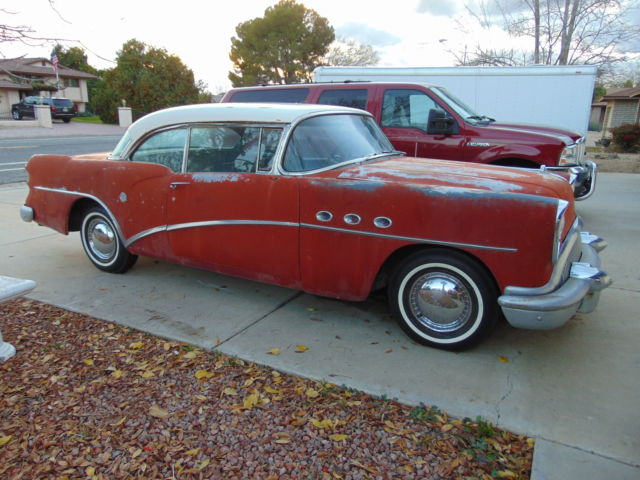 1954 buick special 2 dr hardtop v8 auto factory red red car barn find