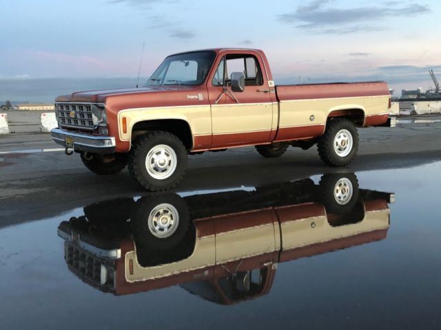 1977 chev k20 4wd cheyenne orginal paint rust free survivor california barn find