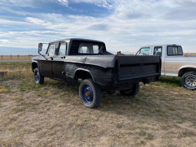 1967 dodge power wagon pickup black 4wd manual crew cab 4x4