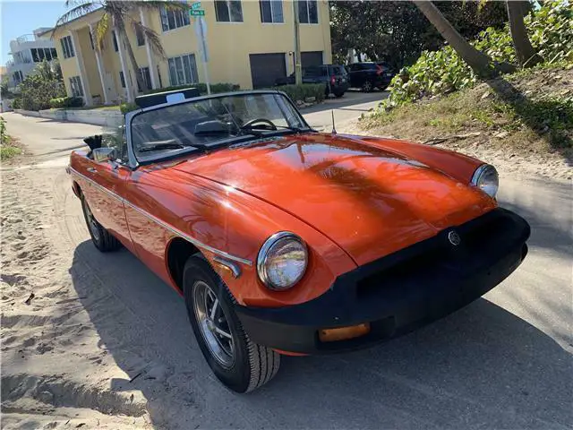 1978 mg mgb roadster 71,702 miles red convertible i4 1.8l 4 spd manual