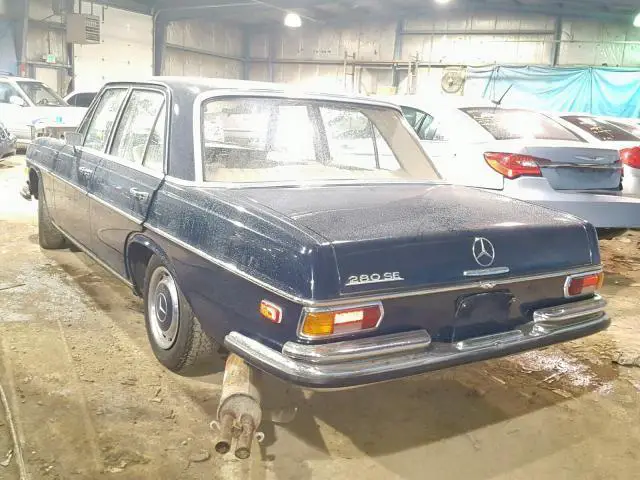 1972 mercedes-benz 280se low 74k miles 74412 miles black sedan 6 cyl manual