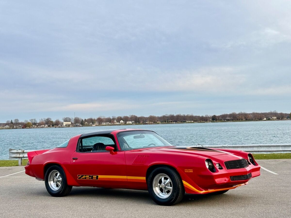 beautiful 1979 chevrolet camaro z28 red/black 350cid v8 t-tops - no reserve