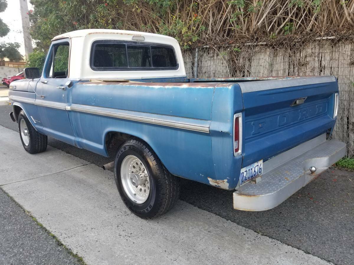 1969 ford f100 shortbed pickup truck,390,auto,ps,pb,solid california truck, cool