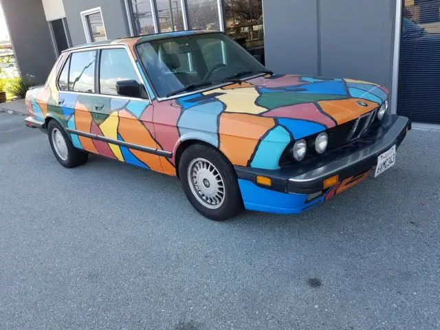 one-of-a-kind 1987 bmw 535is hand-painted "art car"! rust-free e28! no reserve!!
